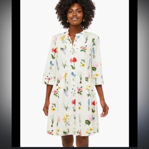 Tuckernuck Fresh Buds Royal Cotton floral Shirt Dress. Size XXS. Retail $188